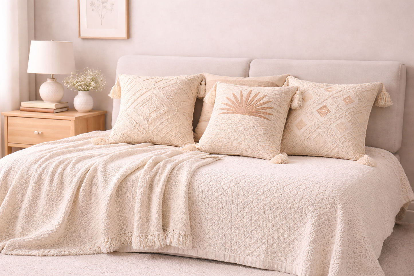 Boho Deko-Kissen mit Struktur