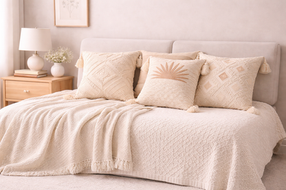 Boho Deko-Kissen mit Struktur