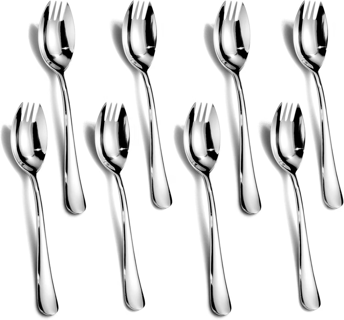 Shopnoria丨8-Piece Stainless Steel Spork Set (7.4 Inches)