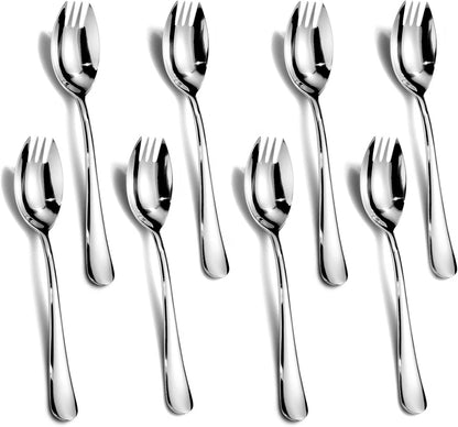 Shopnoria丨8-Piece Stainless Steel Spork Set (7.4 Inches)