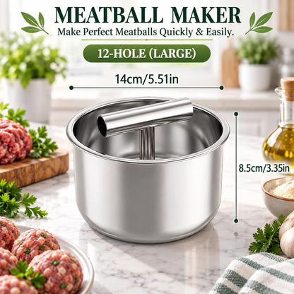 Shopnoria丨12-Hole Stainless Steel Meatball Maker Press