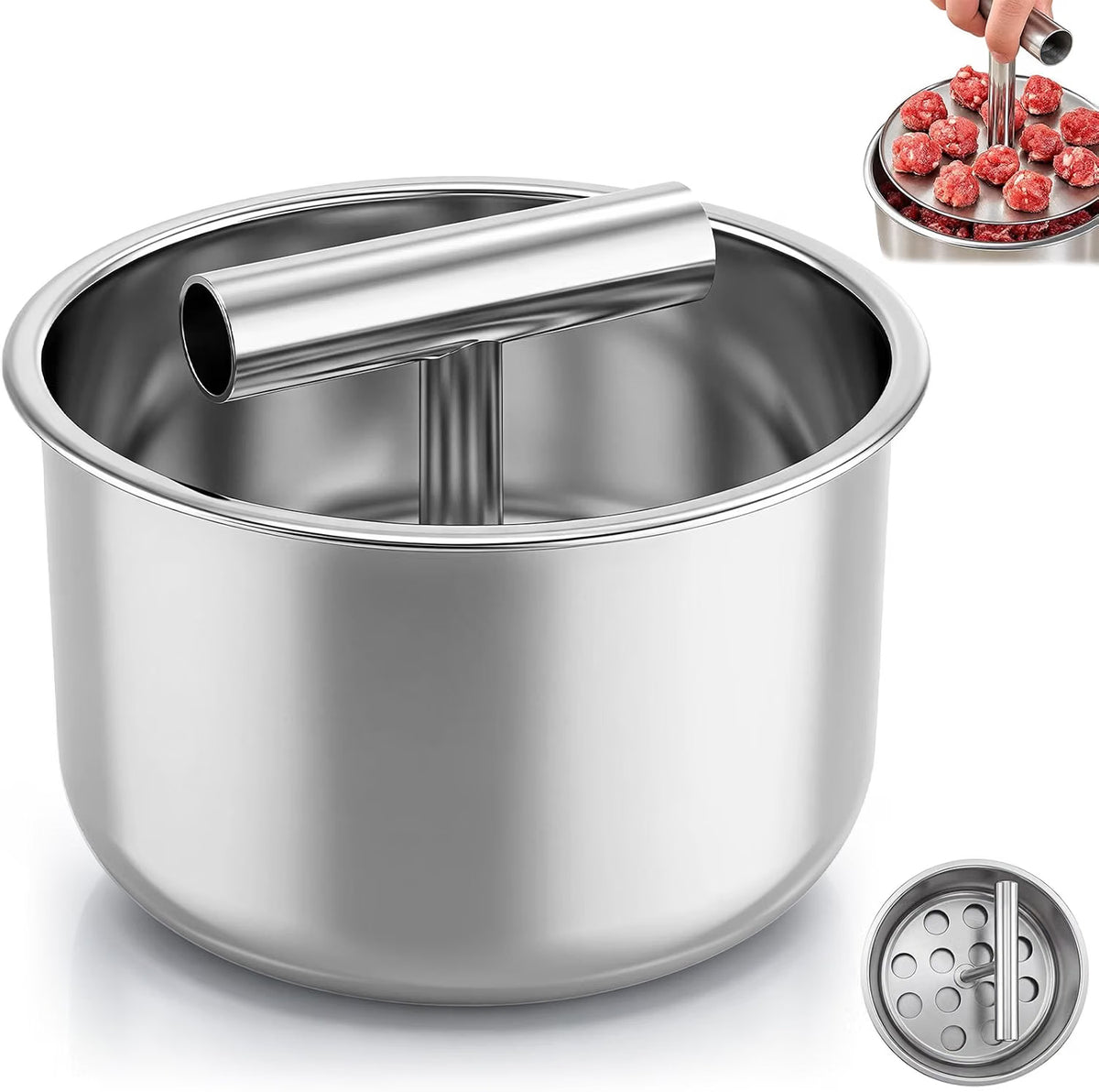 Shopnoria丨12-Hole Stainless Steel Meatball Maker Press