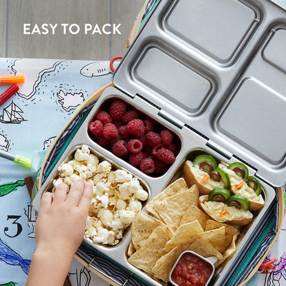 Shopnoria丨1-Piece Stainless Steel Divided Bento Lunch Box Container