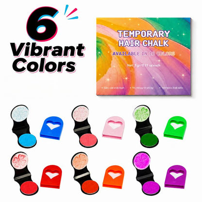 🌈 Instant Hair Color Magic – Washable Temporary Hair Chalk Set ✨