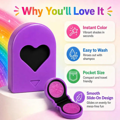 🌈 Instant Hair Color Magic – Washable Temporary Hair Chalk Set ✨